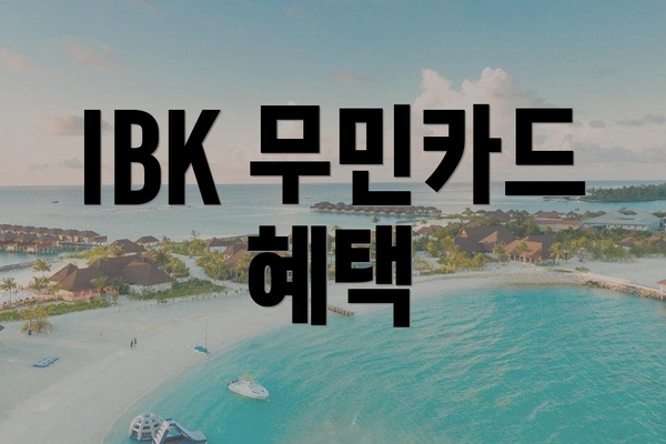 IBK 무민카드 혜택