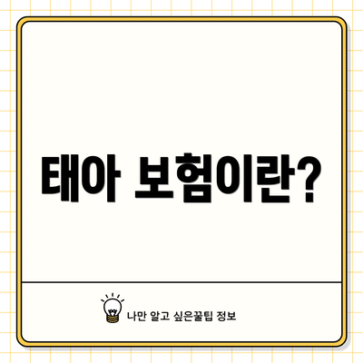 태아 보험이란?