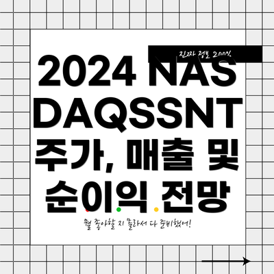 2024 NASDAQSSNT 주가, 매출 및 순이익 전망