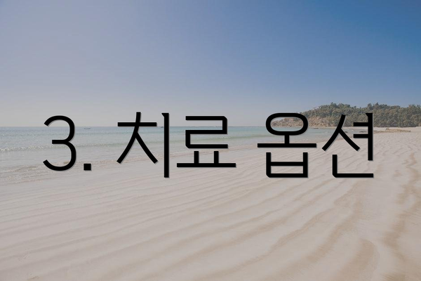 3. 치료 옵션