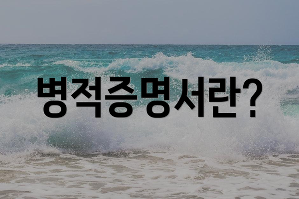 병적증명서란?