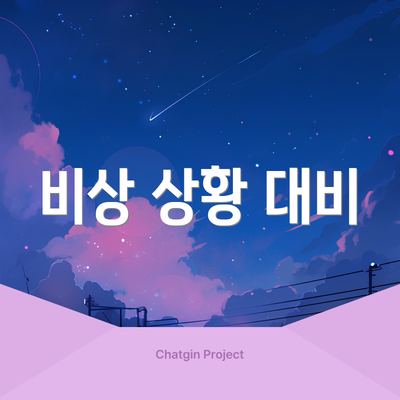 비상 상황 대비