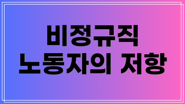 비정규직 노동자의 저항
