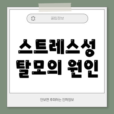 스트레스성 탈모의 원인