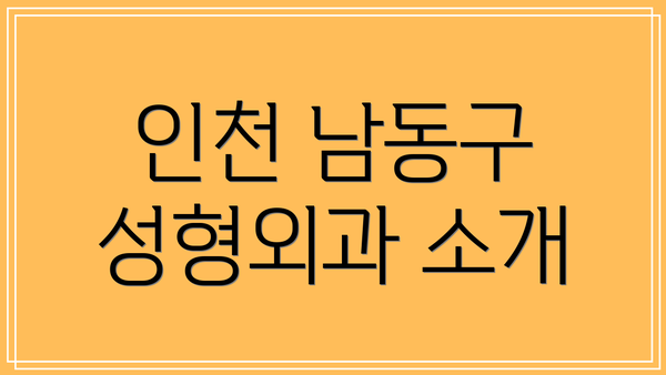 인천 남동구 성형외과 소개