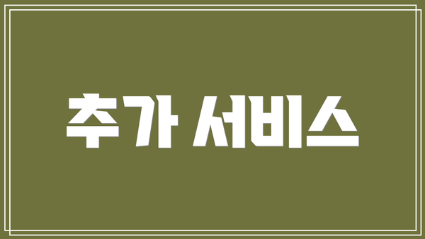 추가 서비스