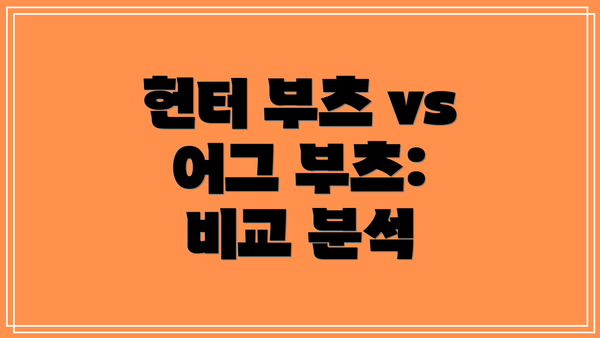 헌터 부츠 vs 어그 부츠: 비교 분석